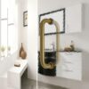 CKB 8" Shower Door Handle, Shower Glass Door Pull Back to Back Handle Compatible with 1/4" to 1/2" Thickness Glass for Frameless Shower Doors, Gold Plated with 304 Stainless Steel