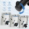 Alesco 10" Shower Heads with Handheld Spray Combo, 12" Extend Shower Arm with 3-Way Diverter Valve, 7-Setting Handheld Spray and High-Pressure Showerhead, Dual Showerheads Set, Matte Black