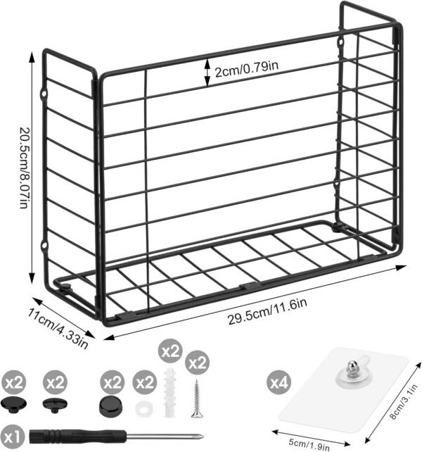 Lonian Kitchen Wrap Organizer Rack, Cupboard Door/Cabinet Door/Pantry Door/Wall Mounted Hanging Storage Basket for Cutting Board Holder, Tin Foil, Wax Paper and More