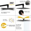 Gappo Matte Black Shower System Wall Mounted High Pressure 10 Inch Shower Faucet Set Rain Shower Head with Handheld Shower Fixtures, Rough-in Valve Included