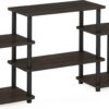Furinno Turn-N-Tube No Tools Entertainment TV Stands, Dark Brown/Black