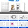 Shower Faucet Set, 12 Inch Polished Chrome Shower System, Wall Mounted Rain Shower Head with 2 in 1 Handheld Spray, Modern Square Shower Head Rainfall Shower Head System, Shower Valve Trim Kit