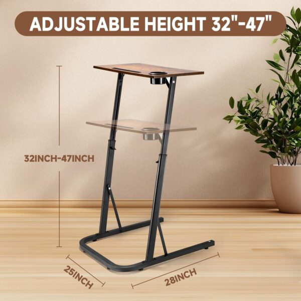 Adjustable Desk for Treadmill Walking Pad, Desk for Bike/Cycling, Workstation Standing Desk, Trainer Stand Table for Indoor, Treadmill Attachment-Exercise While Working or Watching TV