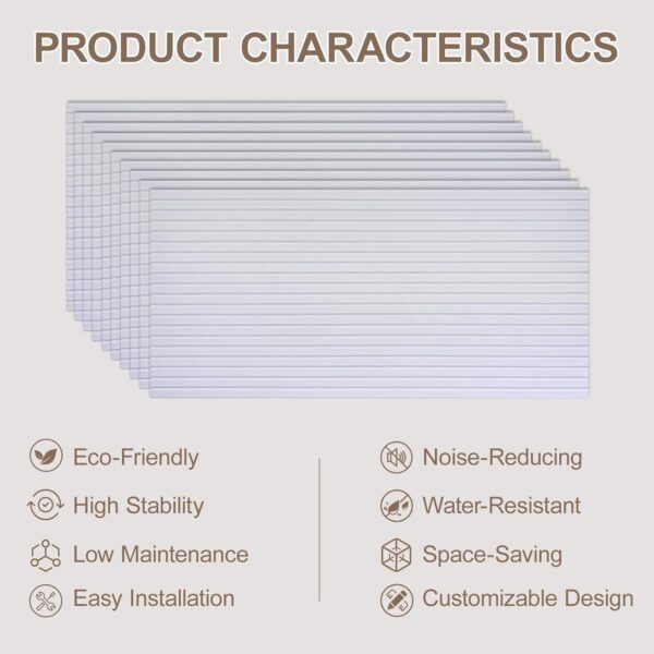 10Pack Large Acoustic Panels, 48x24x0.4 inch Sound Proof Panels for Walls, Self-Adhesive Sound Dampening Wall Panels, Noise Absorbing Decorative Wall Panels, Wall Noise Blocker for Home Studio (Grey)