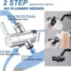 High Pressure All Metal 3 Way Shower Diverter Valve with Hand Shower Holder, G1/2 Shower Head Splitter, Shower Arm Diverter, Bathroom Universal Shower System Replacement Part (Chrome)