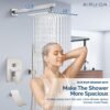 71JmL0hVZkL._AC_SL1500_.jpg Airuida Brushed Nickel Bathtub Rain Shower System Set 3 Function Mixer Shower Faucet with Waterfall Tub Spout 10 Inch Wall Mount Rainfall Showerhead Handheld Combo Set Rough-in Valve Included