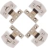 DOITOOL Modern Style No Drilling Glass Door Hinge 4pcs Stainless Steel Easy Install for Shower Doors