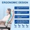 Ergonomic Executive Office Chair with Footrest – 400LBS Big and Tall PU Leather Desk Chair, One-Click Electric Recline with Massage & Pillow Support, High Back Wide Seat for Home Office (White)