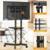 71KAhVrYP9L._AC_SL1500_.jpg Mobile TV Stand with Upgraded Wheels for 32-75 Inch TVs up to 88 lbs, Height Adjustable Rolling TV Stand with Laptop Shelf, Mobile TV Cart with Heavy Duty Structure for Living Room, Patio, Office