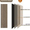 Wood Slat Wall Panels - 2 PCS Walnut Wood Veneer Acoustic Panels - 12.6" W x 94.5" L