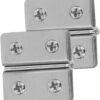Pcs Small Stainless Steel Hinges Double-Sided Clamp Hinge for Glass Doors Interior Exterior Door Hardware Easy Install Modern Design