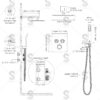 SR SUN RISE 100℉ Thermostatic Shower System,10" Luxury Rainfall Shower Head and High-Pressure Handheld Bathroom Shower Faucet Set,Shower Valve and Trim Kit Included (Polished Chrome)