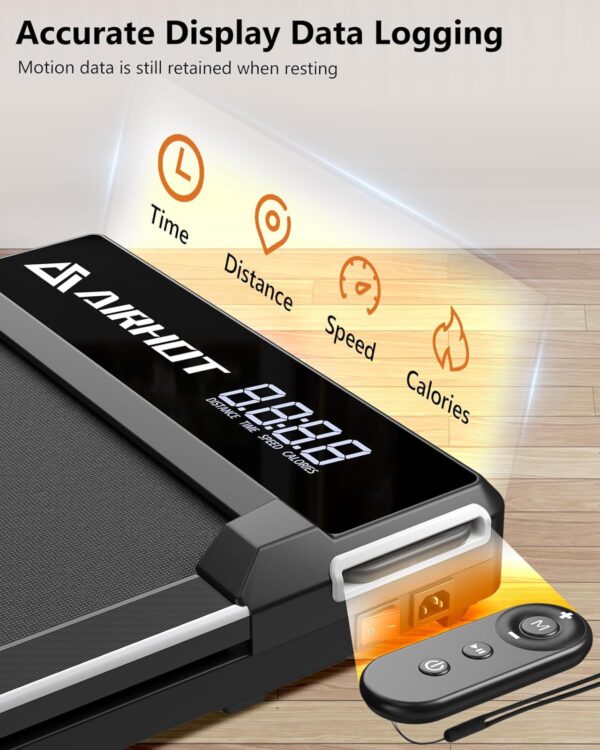 Walking Pad with Incline, 15° Incline Under Desk Treadmill with Remote Control with LED Display for Walking & Climbing at Home or Office，265LB Capacity