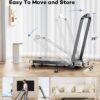 Foldable Treadmill with 8% Incline, Upgrade 3.5HP Low Noise Walking Pad Treadmill with Handle Bar, Trisomy 4 in 1 Portable Under Desk Treadmills for Home/Office, 330 Lbs Capacity, APP & Remote Control