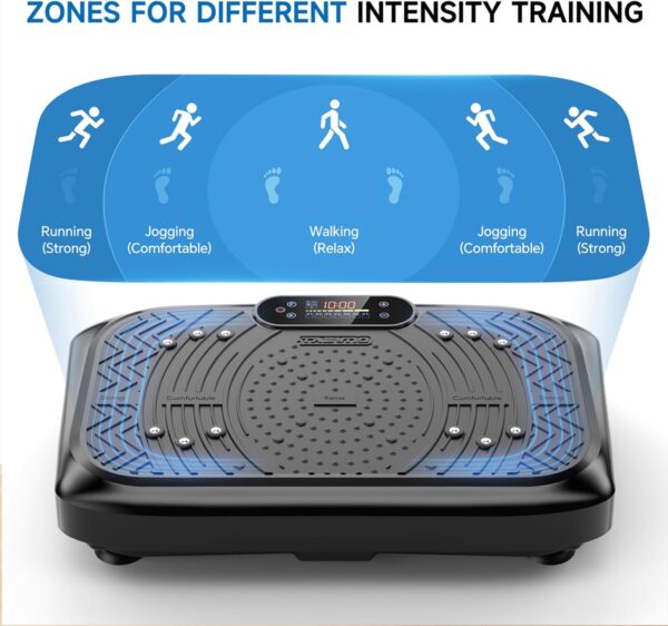 Vibration Plate Exercise Machine Lymphatic Drainage, Full Body Shaking Workout Vibrating Plate Weight Loss, 199 Adjustable Speeds 450 Lbs Capacity Fitness Platform for Women Men