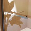 Shower Door 31" W x 55" H, Frameless Hinged Bathtub Shower Door, Bathtub Shower Screen Door, 1/4" (6mm) Tempered Glass Panel with Stainless Steel Handles (Matte Black)