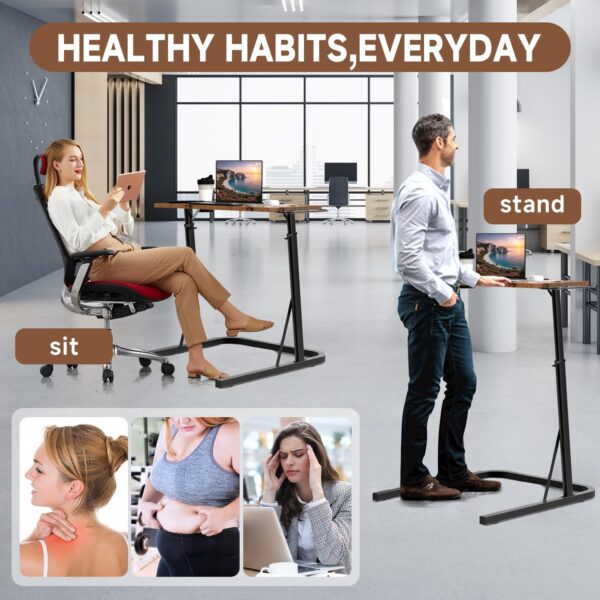 Adjustable Desk for Treadmill Walking Pad, Desk for Bike/Cycling, Workstation Standing Desk, Trainer Stand Table for Indoor, Treadmill Attachment-Exercise While Working or Watching TV