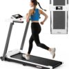 Juturna Treadmills for Home, Walking Pad with Handle Bar, Portable Foldable Treadmill, 3.0 HP Walking Pad with 300 LBS Capacity, Folding Treadmill with LED Display