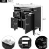 30" Bathroom Vanity with Single Sink Combo, Modern Undermount Bathroom Sink Cabinet with 2 Drawers and a Tip-Out Drawer, Freestanding Bathroom Vanities, Soft Closing, Solid Wood Frame