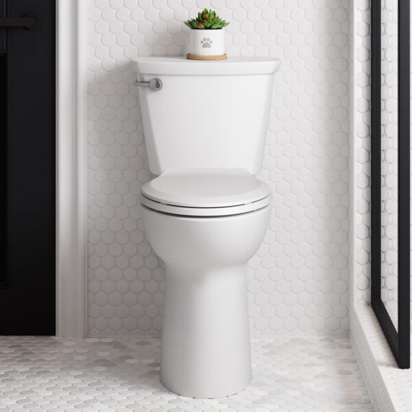 American Standard 215TA104.020 Cadet PRO Two-Piece, Extra Tall Height, 12-Inch Rough, Elongated Front, White, 1.28 GPF