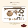 gotonovo Shower Fixture Faucet Set Complete Antique Brass Exposed Pipe Shower System 8 Rain Shower 2 Double Knobs Handle Triple Function Tub Spout Shower Combo Unit Set