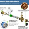 High Pressure All Metal 3 Way Shower Diverter Valve with Hand Shower Holder, G1/2 Shower Head Splitter, Shower Arm Diverter, Bathroom Universal Shower System Replacement Part (Chrome)