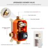 Shower Faucet Set, Rainfall Shower System Complete Wall Mounted for Bathroom with 8 Inch Shower Head and Handheld Rain Mixer Combo Kit with Shower Valve and Shower Trim, Brushed Nickel