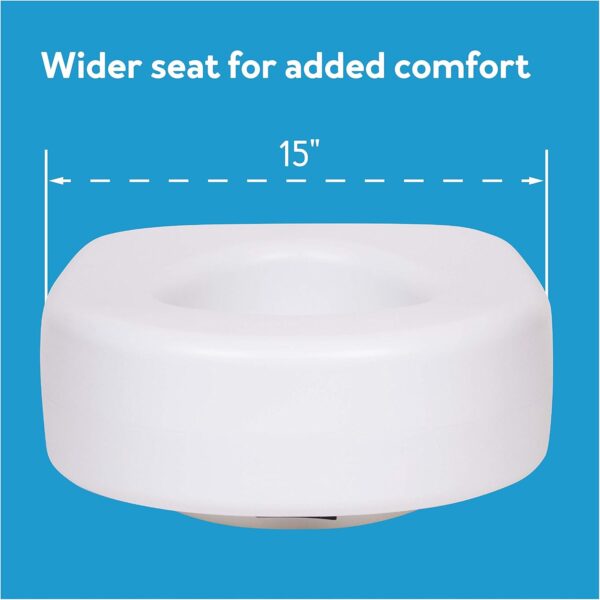 Carex Toilet Seat Riser - Adds 5.5 Inch of Toilet Height - Raised Toilet Seat with 300 Pound Weight Capacity, Slip-Resistant, Toilet Riser, Elevated Toilet Seat