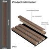 Wood Wall Panels, 2 Pack Wood Slat for Wall, Decorative Acoustic Panels for Interior Wall, 94.5"×12.6" Slat Wall Paneling, 3D Soundproof Panels for Living Room, Bedroom, Offices,Natural Walnut