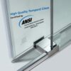 Fab Glass And Mirror Frameless Sliding Shower Door 48" X 72", Adjustable Width 44-48", 5/16" Thick Tempered Glass, Brushed Nickel
