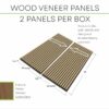 Woody Walls Acoustic Wood Wall Panels for Interior Wall Decor | Set of 2 Seamless Joint Wood Panels for Walls | DIY Wood Slat Wall | 3D Wall Panel Effect for Any Interior Design (Oslo)