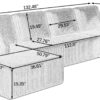 123" Cloud Sectional Couch with U-Shape Chaise,Modern Modular Sofa with Deep Seat, Upholstered Couches for Living Room Bedroom,No Assembly Required Beige (3, Beige)