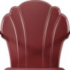 Crosley Furniture Tulip 5-Piece Outdoor Dining Set for 4, Retro Metal Round Patio Table and Chairs for Deck, Dark Red Satin