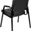 Flash Furniture Darwin Flash Fundamentals LeatherSoft Executive Reception Chair, Modern Tufted Lounge Chair for Living Room or Office, Black