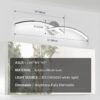 6000K Modern Vanity Light, 31 inch Chrome Bathroom Light, 15W Modern Dimmable Bathroom Light Fixture Over Mirror for Mirror Cabinet
