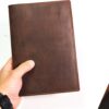 OleksynPrannyk Leather Notepad holder Legal Junior Notebook Padfolio Holder Business Gift