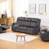 COMHOMA Manual Recliner Chair Set，Fabric Reclining Sofa Chair with Cup Holders, Upholstered Recliner with Side Pockets Suitable for Living Room Furniture （3+1+1）
