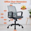 CLATINA Ergonomic Office Desk Chair - Mesh Office Chair with Adjustable Lumbar Support, Rolling Comfortable Computer Task Chairs with Arms for Home Conference-Gray, 8 Pack