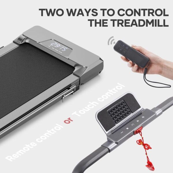 Walking Pad 2 in 1 Treadmills for Home 2.25HP Under Desk Treadmill Foldable Treadmill with Remote Control LCD Display Foldable Handrail 220LBS Weight Capacity for Walking Jogging Running