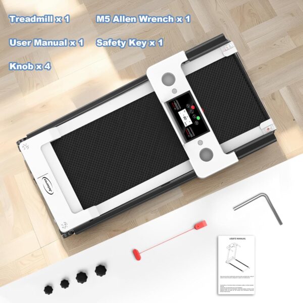 Juturna Treadmills for Home, Walking Pad with Handle Bar, Portable Foldable Treadmill, 3.0 HP Walking Pad with 300 LBS Capacity, Folding Treadmill with LED Display