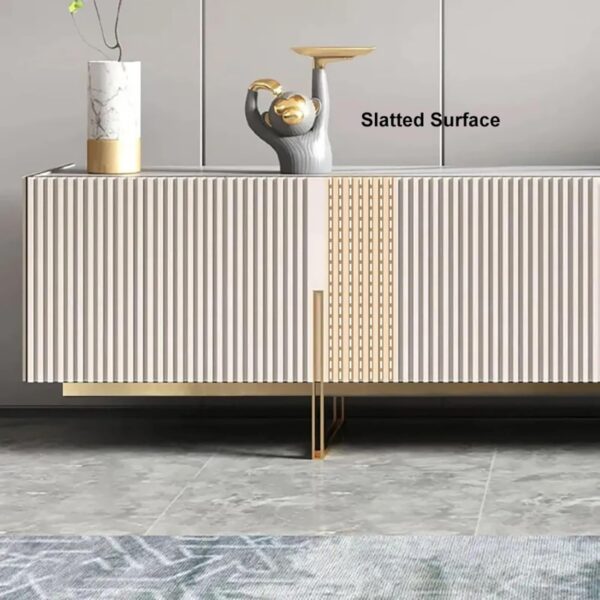 homary Modern TV Stand for TVs Up to 85", Long Entertainment Center with Storage Cabinets TV Console Table for Living Room, Bedroom (Off White, 86.6" W x 15.7" D x 23.6" H)