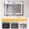Snughome Bathroom Medicine Cabinet with Mirror and LED Light, Wall Mount Medicine Cabinet with Defogging, Adjustable Shelves, Memory Dimmable 3 Color Temp, Built-in Power Outlets, 31.5''x23.6''x5.9''