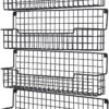 Spice Rack Wall Mount, Spice Organizer for Cabinet & Pantry Door, Set of 4 Hanging Spice Rack Saving Space for Kitchen, Black