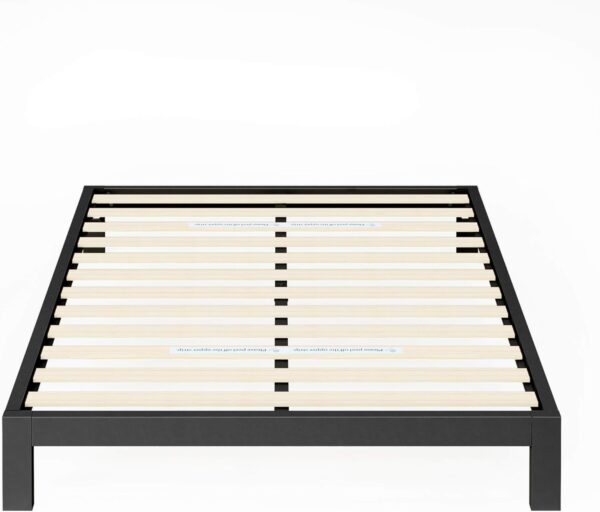 ZINUS Arnav Metal Platform Bed Frame, Wood Slat Support, No Box Spring Needed, Easy Assembly, Black, Queen