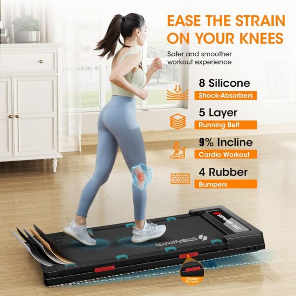 2.5HP Walking Pad with Incline 330lbs, 3 in 1 Walking Pad Treadmill 5-Level Big LED, Under Desk Treadmill for Home,Walk/Jog/Run,Portable,Small, with Remote Control,Assembly Free,Wider Belt