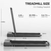 Walking Pad 2 in 1 Treadmills for Home 2.25HP Under Desk Treadmill Foldable Treadmill with Remote Control LCD Display Foldable Handrail 220LBS Weight Capacity for Walking Jogging Running