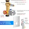 Shower Faucet Set, 12 Inch Polished Chrome Shower System, Wall Mounted Rain Shower Head with 2 in 1 Handheld Spray, Modern Square Shower Head Rainfall Shower Head System, Shower Valve Trim Kit