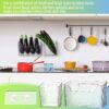 8 Pcs Storage Organizer Bins Wall Mounted Organizer Basket Plastic Cabinet Door Bins Stackable Hanging Baskets for Organizing for Wall Refrigerator Kitchen Bathroom Pantry(3.94'',Clear)