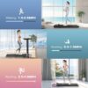 ANCHEER Walking Pad Under Desk Treadmill, 3 in 1 Portable Folding Treadmills for Home 300 lbs Weight Capacity, 2.5HP Quiet Compact Walking Jogging Running Machine with Remote Control and LED Display