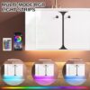 IRONCK 30" Bathroom Vanity with Sink, Floating Bathroom Sink Cabinet with LED Light & Extra Shelves, High Gloss Modern Clearance Bathroom Vanities, White